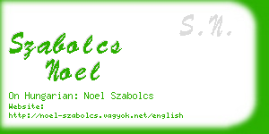 szabolcs noel business card